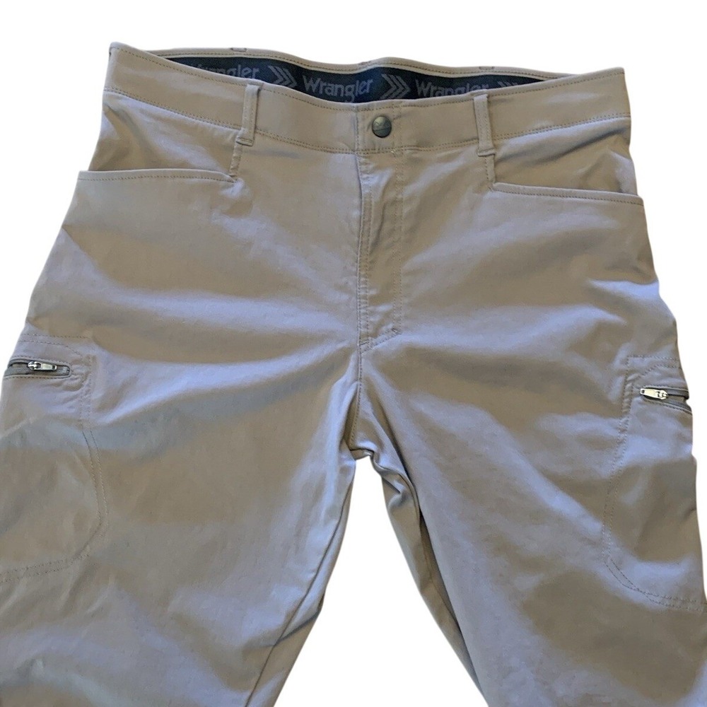 Wrangler Outdoor Summer Hiking Pants 36x29.5 Men's Tan Stretch Cargo Care 307 - Picture 1 of 16